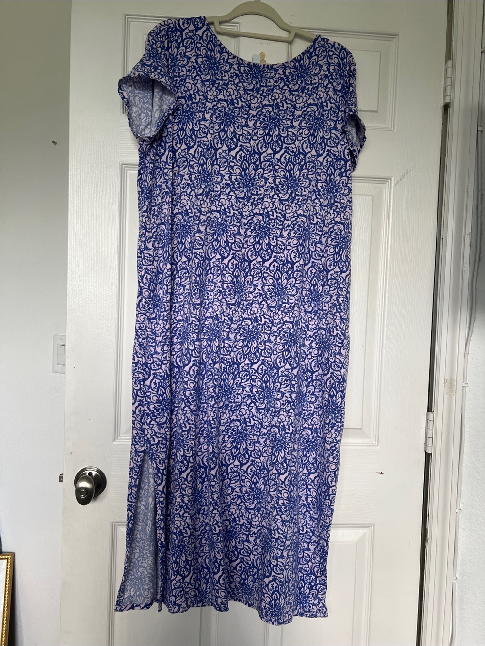 J. Jill Blue Floral Maxi Dress